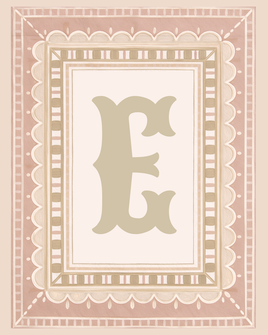 Heirloom Letter - Blush Scallop