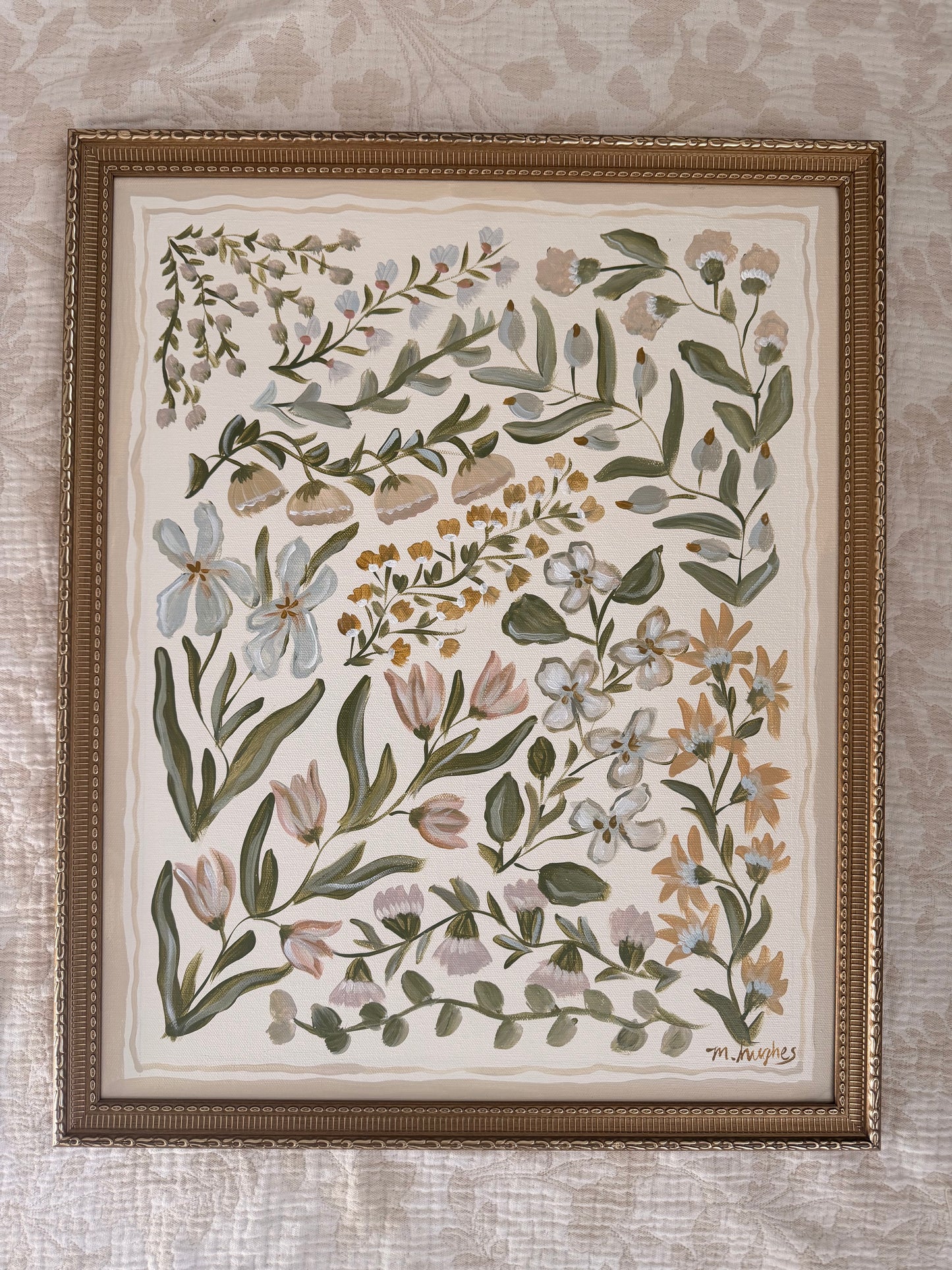 Floral Collage Panel
