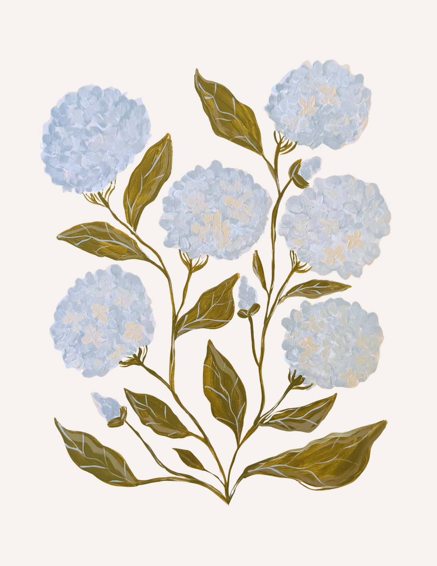 Sky Blue Hydrangea Print
