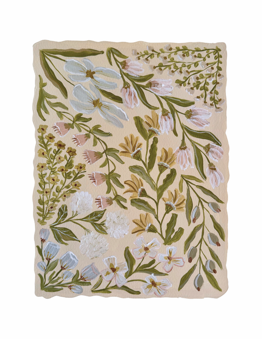 Blush Floral Collage Print