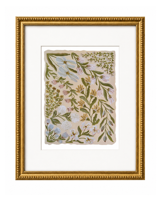 Blush Floral Collage Print