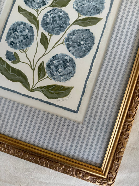 Striped Blue Hydrangeas