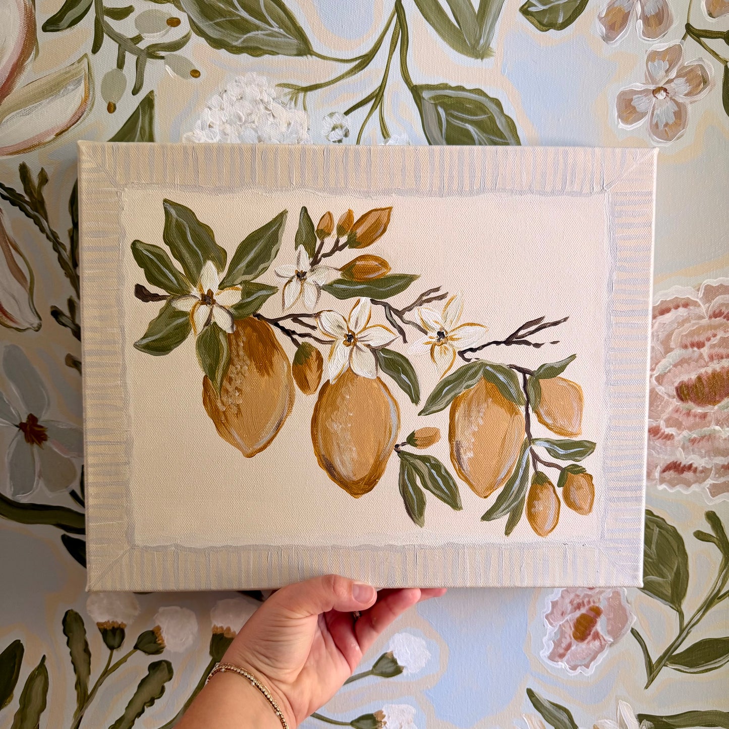 Citrus Study with Striped Border