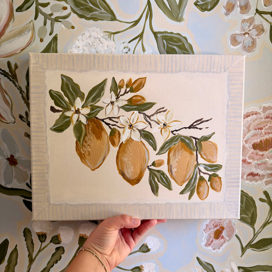Citrus Study with Striped Border