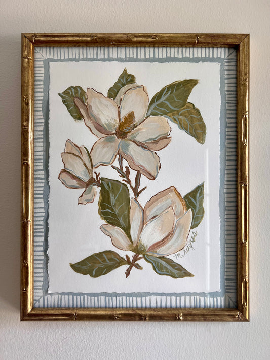 Magnolia Study with Textile Border