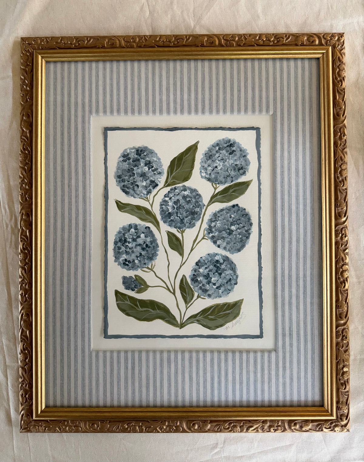 Striped Blue Hydrangeas