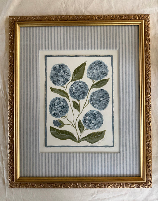 Striped Blue Hydrangeas