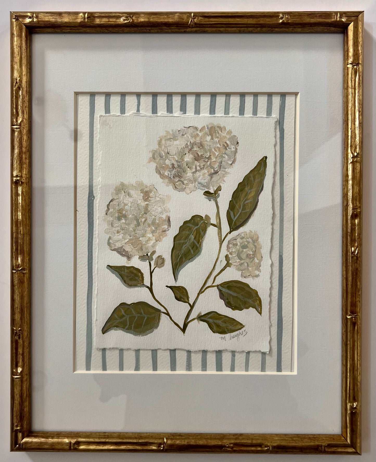 Hydrangea Study with Stripes