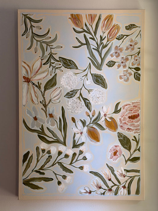 Floral Collage Panel