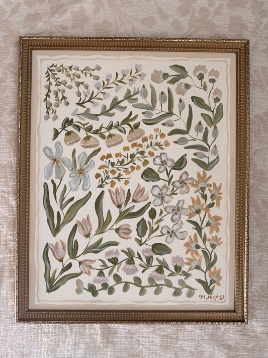 Floral Collage Panel