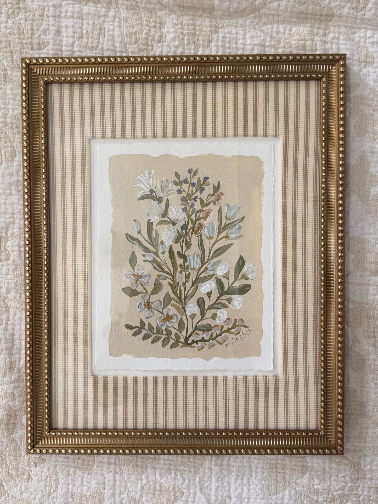 Wildflower Study with Fabric Mat