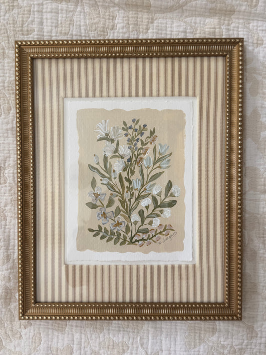 Wildflower Study with Fabric Mat