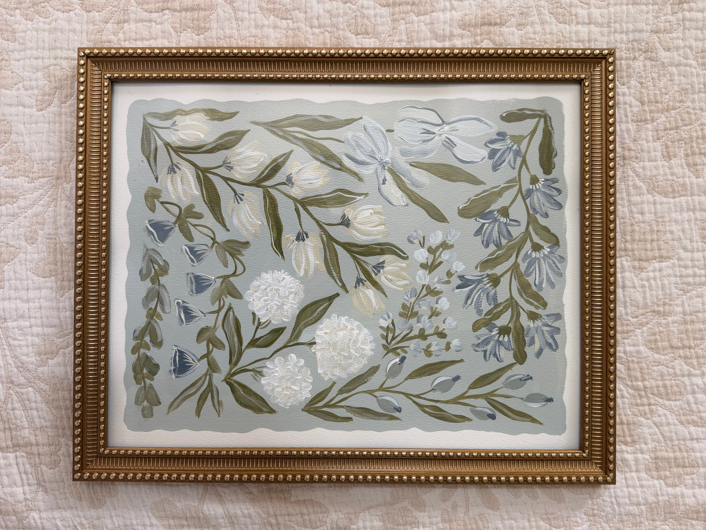 Blue Floral Collage