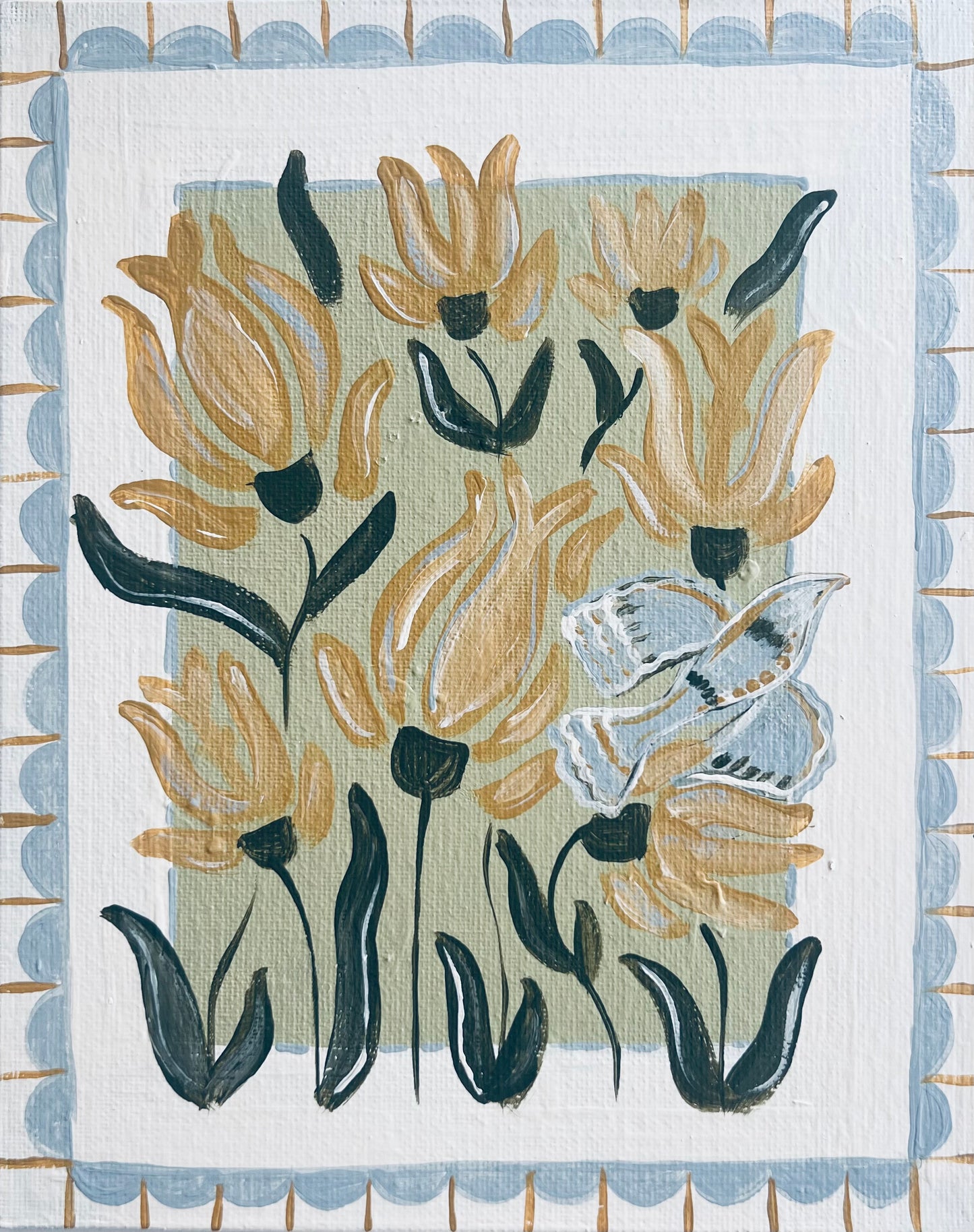 Floral Study No. 4 - Blue Bird - Print