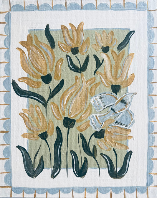 Floral Study No. 4 - Blue Bird - Print