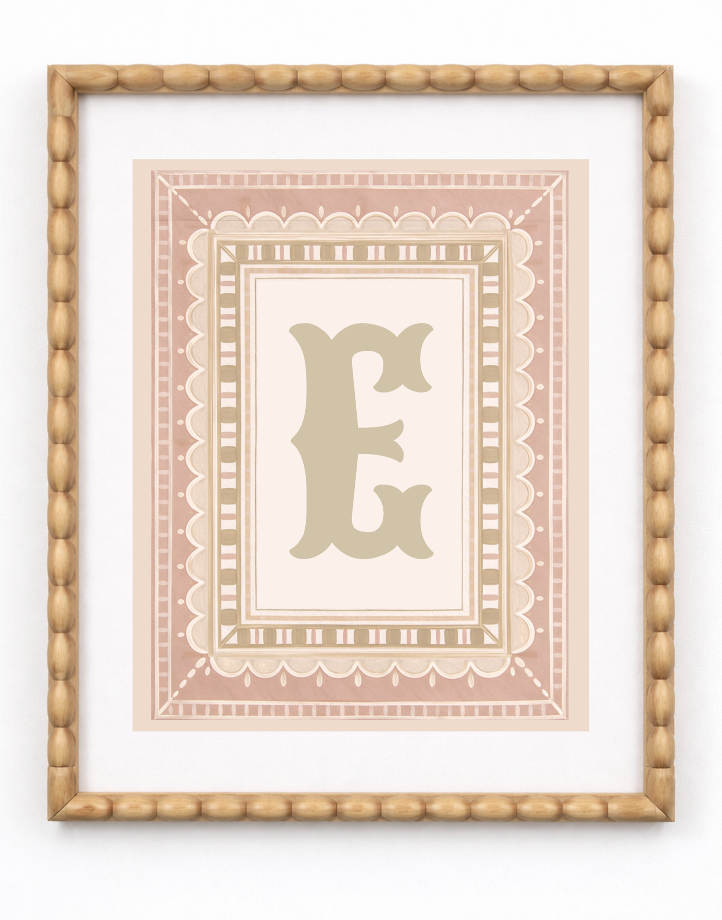 Heirloom Letter - Blush Scallop