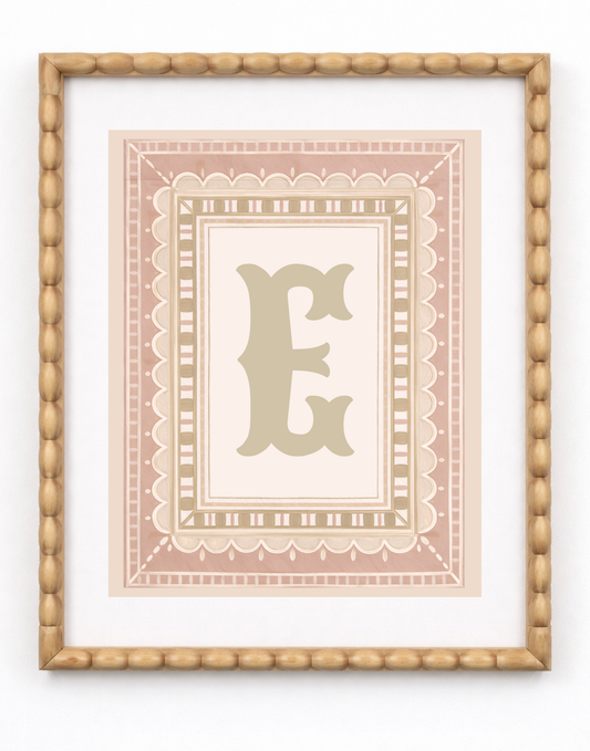 Heirloom Letter - Blush Scallop