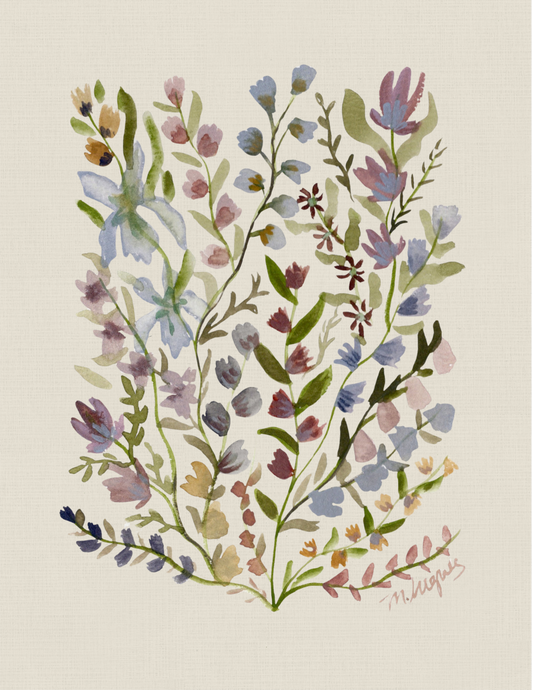 Watercolor Wildflowers No. 1